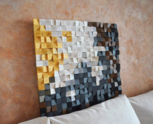 Load image into Gallery viewer, SIZZLING SNOWY MOUNTAIN WOOD MOSAIC WALL DECOR