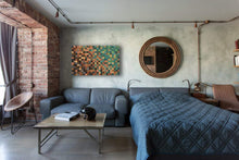 Load image into Gallery viewer, WONDERFUL EMERALD COPPER WOOD MOSAIC WALL DECOR