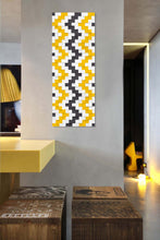 Load image into Gallery viewer, WONDERFULL YELLOW MAZE WOOD MOSAIC WALL DECOR