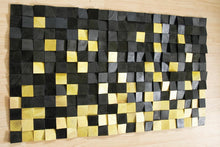 Load image into Gallery viewer, THE GOLD & BLACK WOOD MOSAIC WALL DECOR