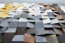 Load image into Gallery viewer, SIZZLING SNOWY MOUNTAIN WOOD MOSAIC WALL DECOR