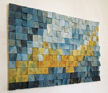 Load image into Gallery viewer, WONDERFUL YELLOW SEA DRAGON WOOD MOSAIC WALL DECOR