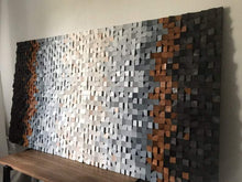 Load image into Gallery viewer, BEAUTIFUL RUSTIC WOOD MOSAIC WALL DECOR