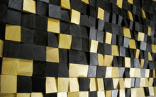 Load image into Gallery viewer, THE GOLD & BLACK WOOD MOSAIC WALL DECOR