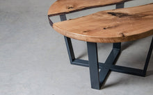 Load image into Gallery viewer, Modern Epoxy Resin Transparent Live Round Edge Coffee Table