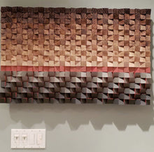 Load image into Gallery viewer, AMAZING INDIAN RED WOOD MOSAIC WALL DECOR
