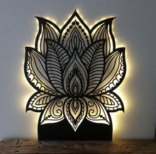 Load image into Gallery viewer, Metal LED Lotus Flower Wall Hanging