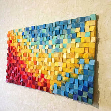 Load image into Gallery viewer, Solar Eclipse Wood Mosaic Wall Decor