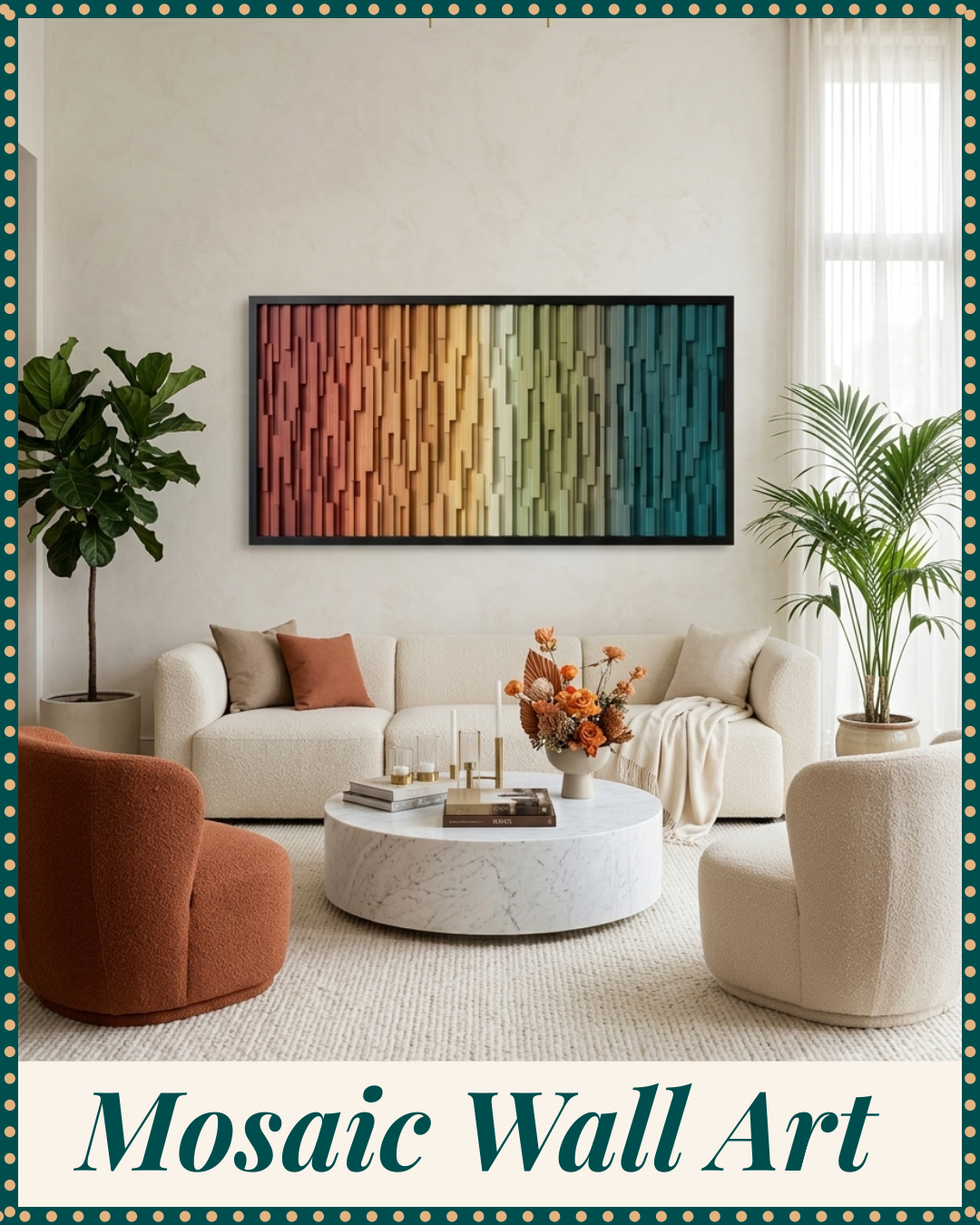 Wood Mosaic Wall Art