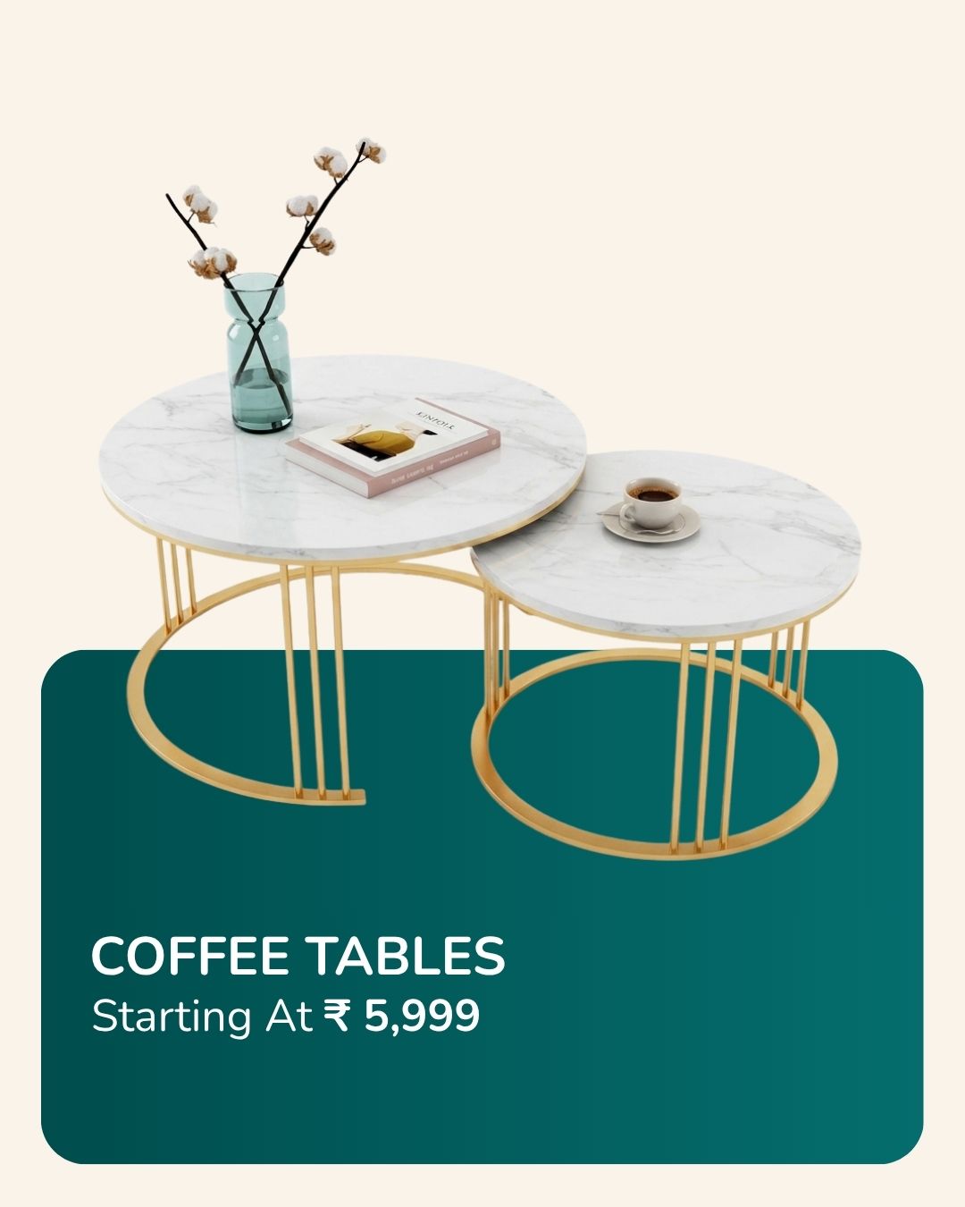 Console and Coffee Table at 50% Off