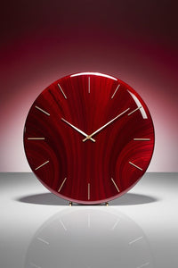 Electric Red Epoxy Resin Wall Clock