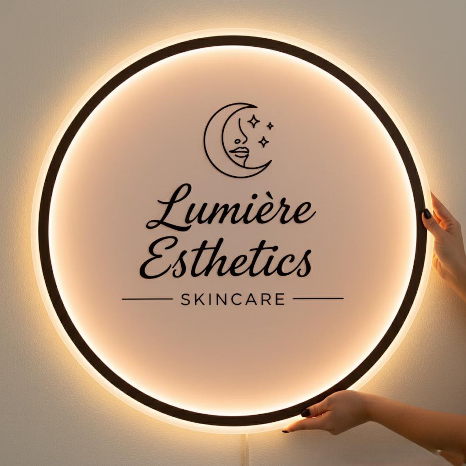Custom Clear Acrylic Sign with Led Neon Light