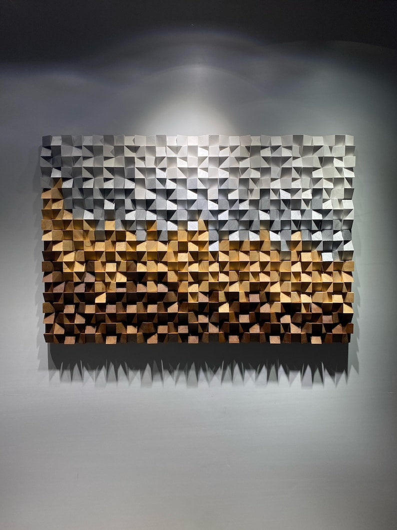 Mountain Heights Wood Mosaic Wall Decor