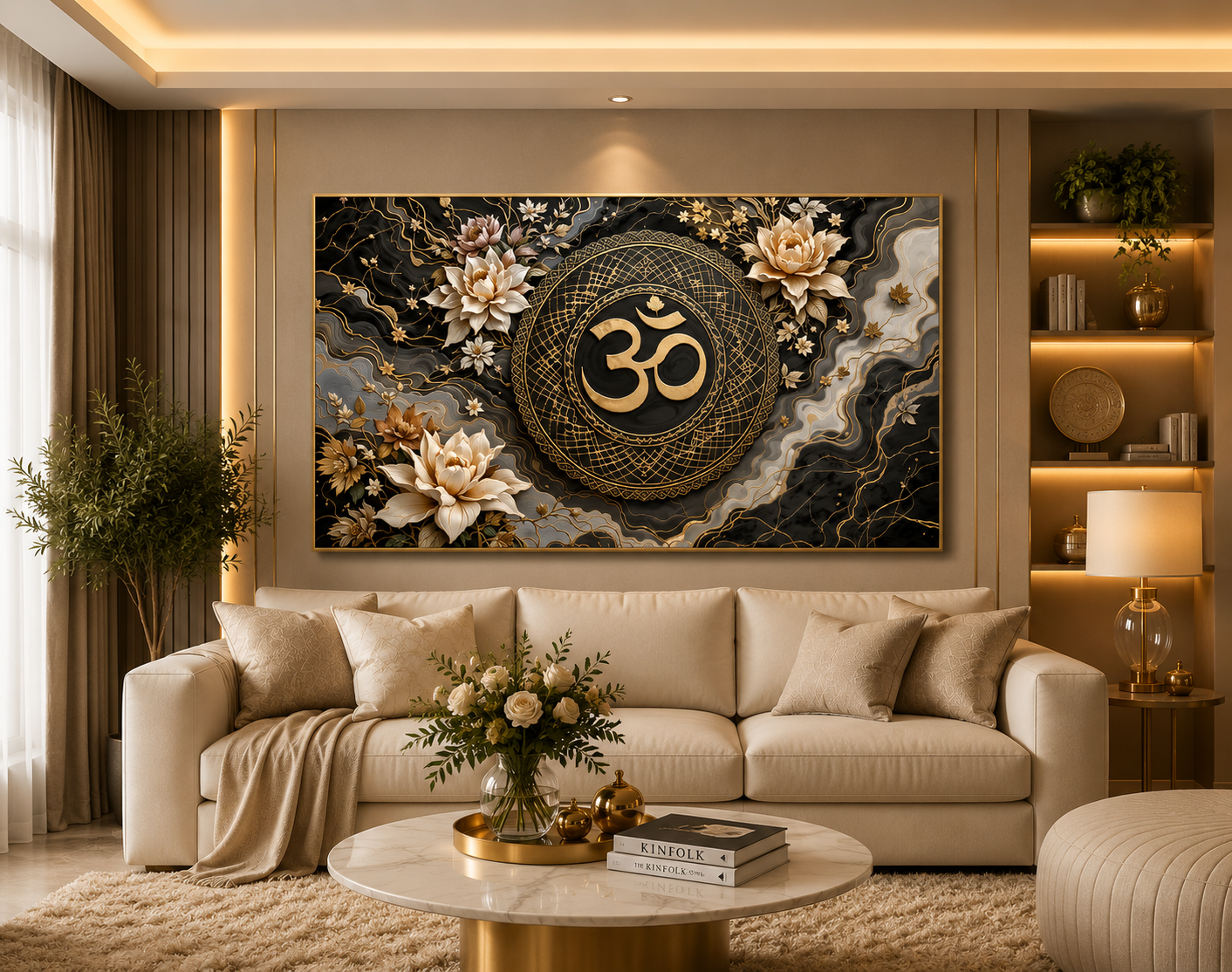 Classical OM Crystal Painting With LED