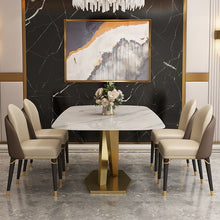 Load image into Gallery viewer, Amazing Luxury Modern Rectangle White Marble Dining Table
