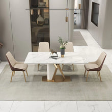 Load image into Gallery viewer, Modern Scandinavian White Marble Dining Table
