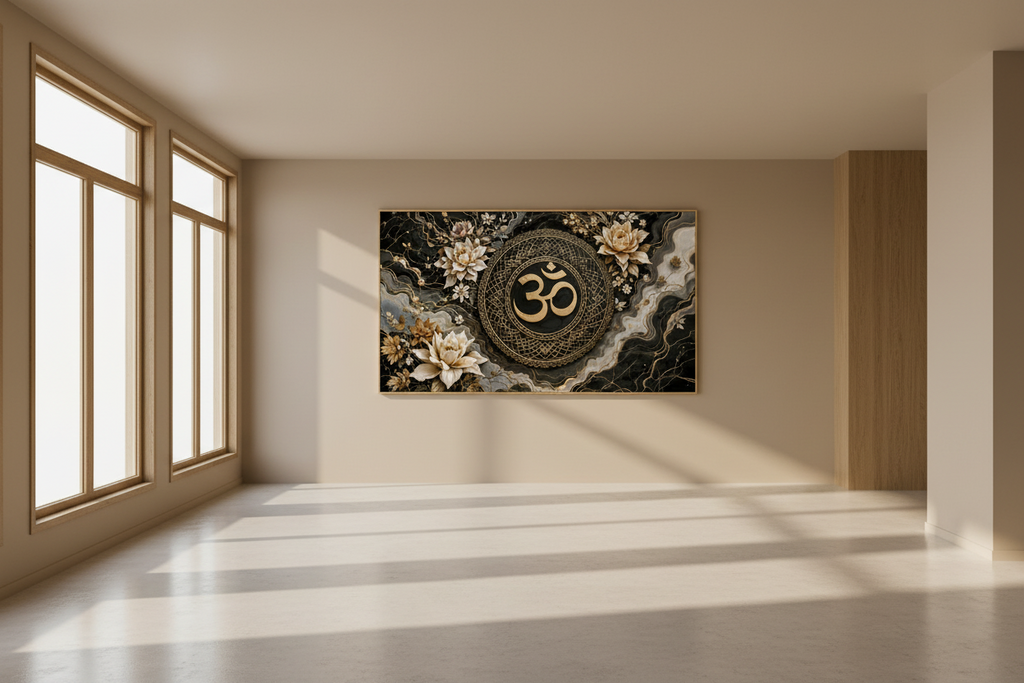 Classical OM Crystal Painting With LED