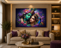Classical Radha Krishna Crystal Painting With LED