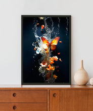 Load image into Gallery viewer, Golden Butterfly Acrylic LED Light Wall Art
