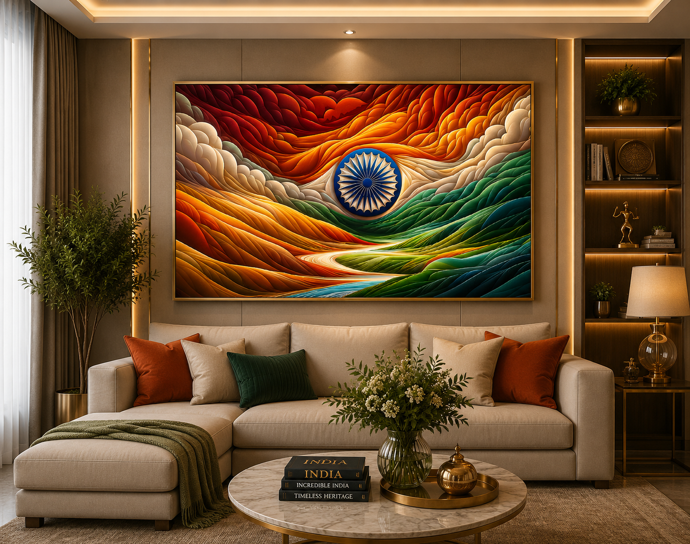 Rising India Crystal Painting With LED
