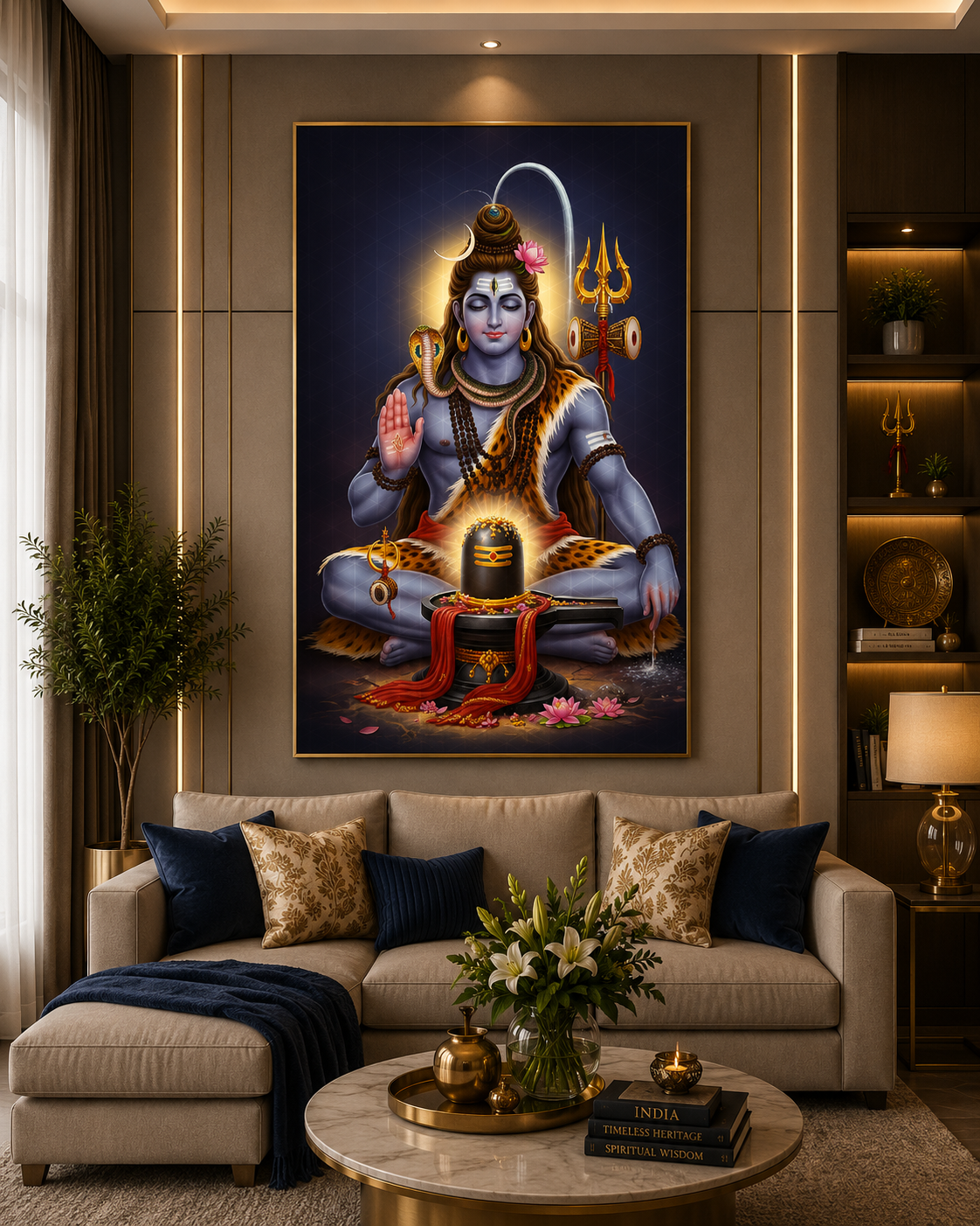 Mahadev Crystal Painting With LED