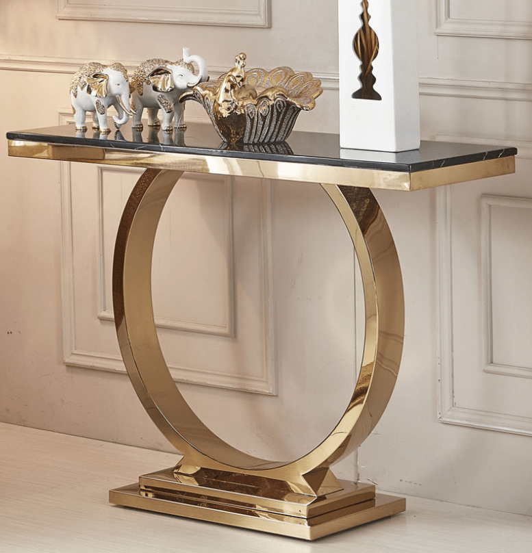 Single Circle Marble Top Console