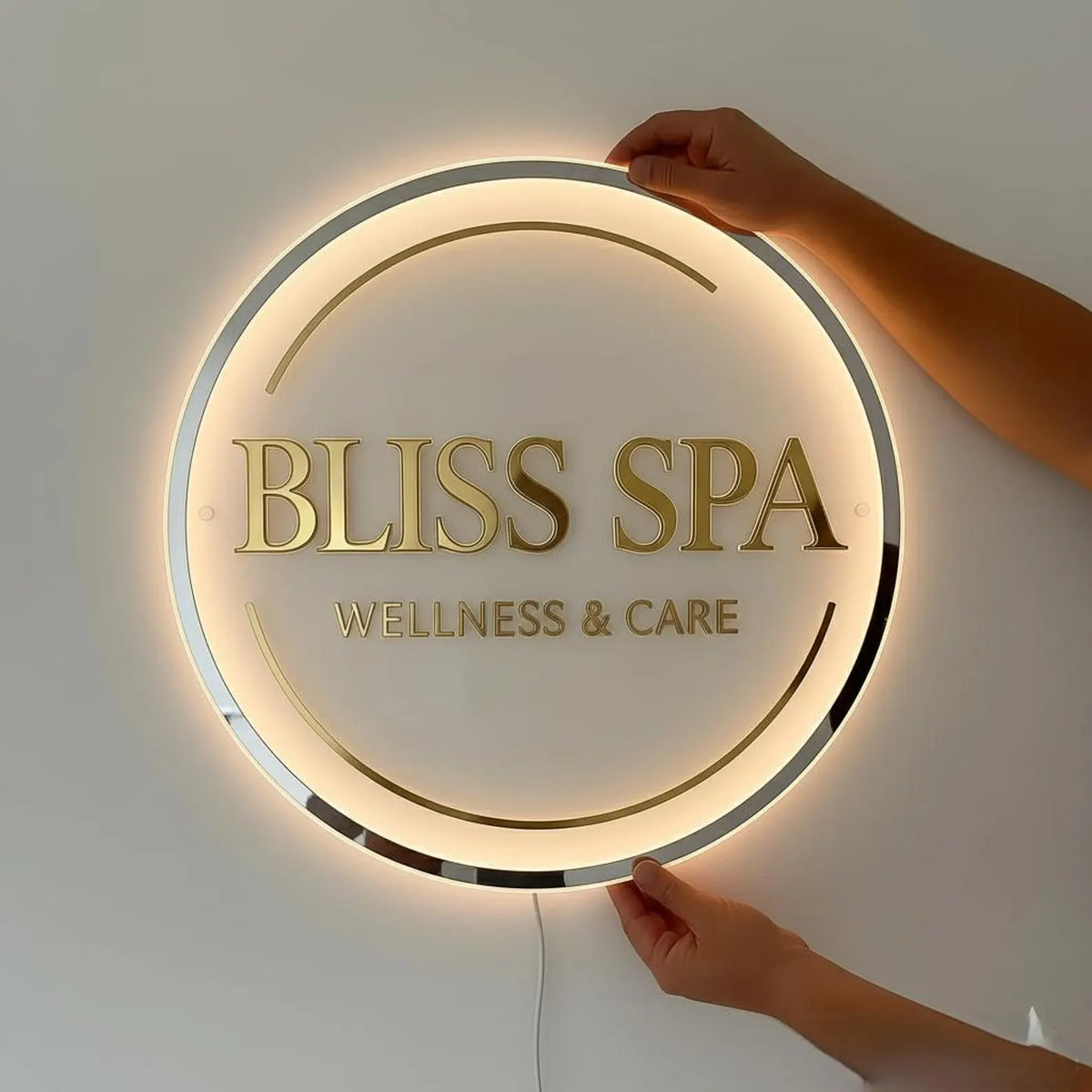 Custom Clear Acrylic Sign with Led Neon Light – Saajawat