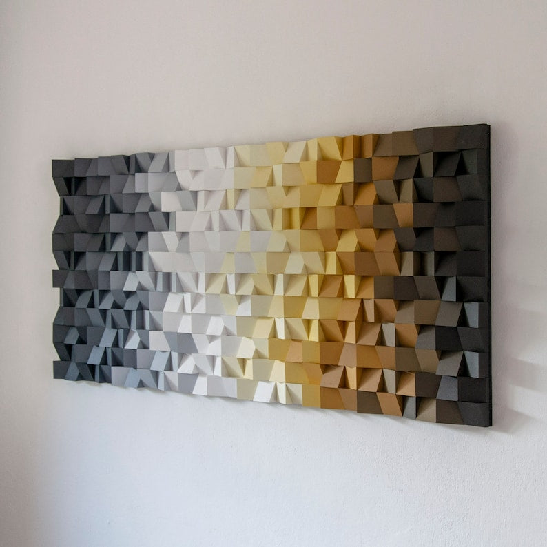 Nostalgic Era Wood Mosaic Wall Decor