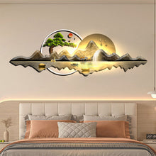 Load image into Gallery viewer, Radiant Crystal Porcelain Art with LED Lights Clock on Acrylic
