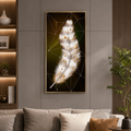 White Feather Crystal Painting With LED