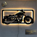 Metal LED Motorcycle Wall Hanging