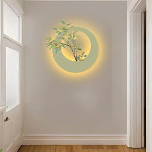 Illuminated Serenity Leafy Branch in Light