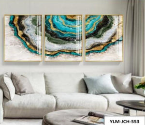 Beautiful Design Crystal Painting ( Set of 3 ) Wall Decor