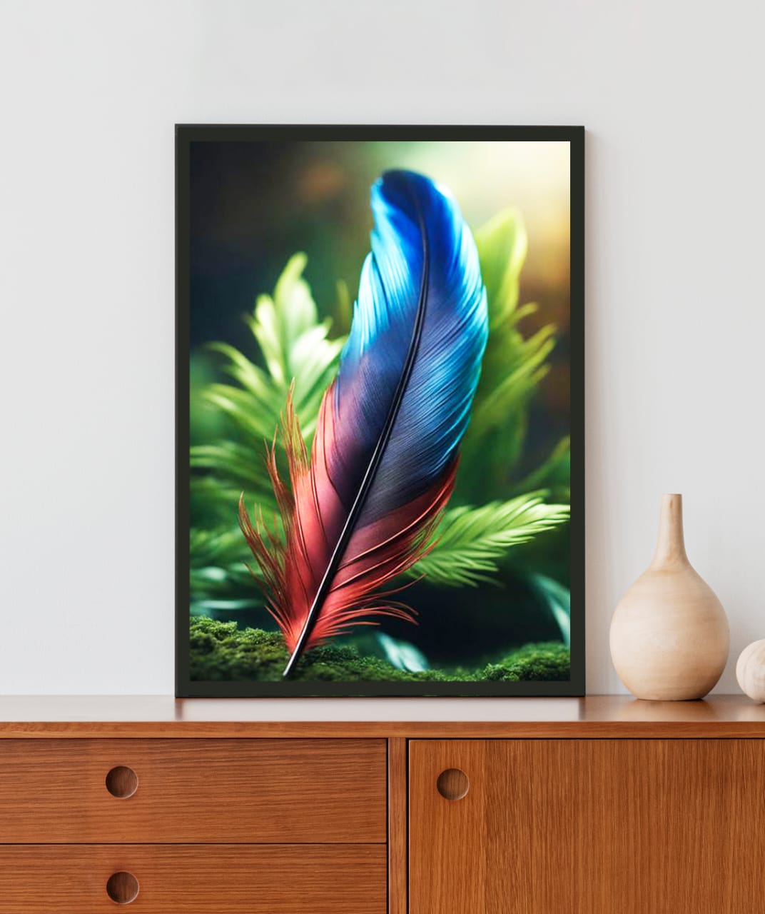 Feather Touch Acrylic LED Light Wall Art