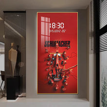 Load image into Gallery viewer, Schumacher&#39;s Ferrari Pit Stop LED Crystal Wall Art with Digital Display
