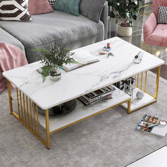 Unique White Coffee Table With Storage
