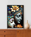 Radha Krishna Acrylic LED Light Wall Art