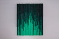 Gorgeous Gradient Of Green Plank Wood Mosaic Wall Decor
