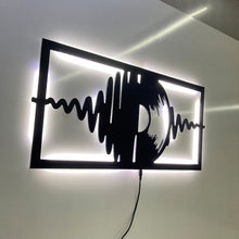 Load image into Gallery viewer, Metal LED Music Record Wall Hanging
