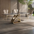 Modern Luxurious Stainless Steel Gold Dinning Table