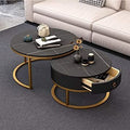Beautiful Modern Black Metallic Coffee Tables (Set of 2)