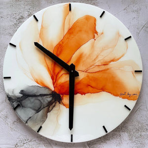 Maple Effect Epoxy Resin Wall Clock