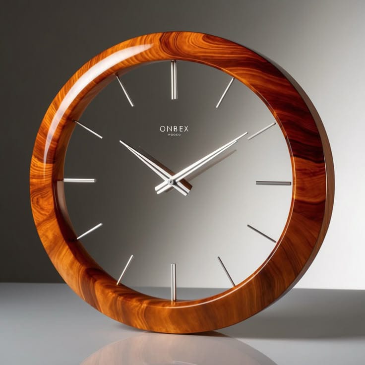 Retro Life Wooden Epoxy Resin Wall Clock
