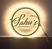 Load image into Gallery viewer, Golden Embossed Personalized Name Plate With Led Light
