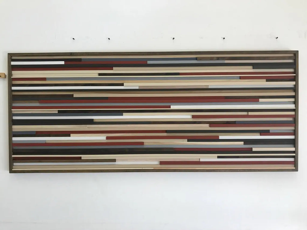 Atrika Wall Art Plank Wood Mosaic Wall Decor