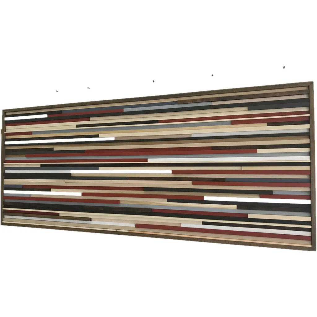 Atrika Wall Art Plank Wood Mosaic Wall Decor