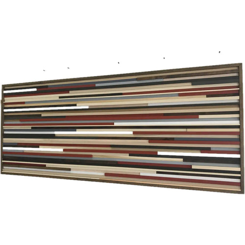 Atrika Wall Art Plank Wood Mosaic Wall Decor