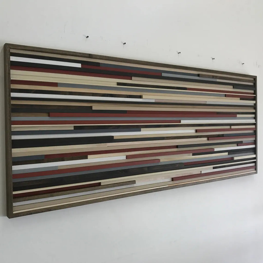 Atrika Wall Art Plank Wood Mosaic Wall Decor
