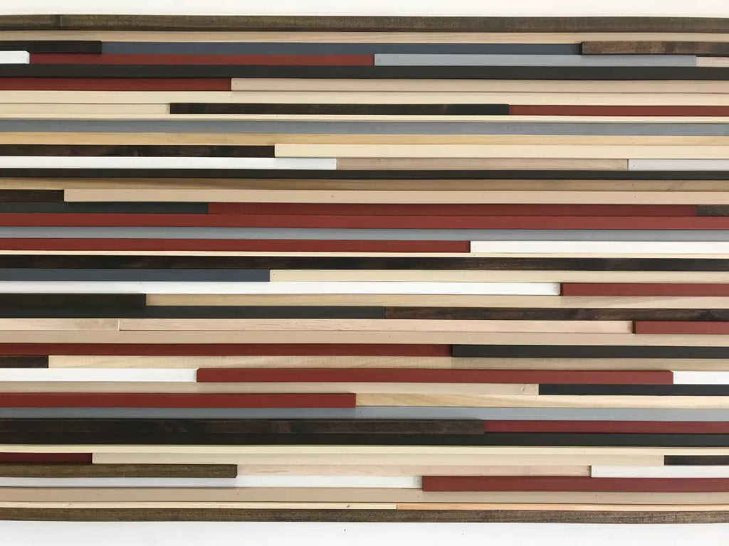 Atrika Wall Art Plank Wood Mosaic Wall Decor