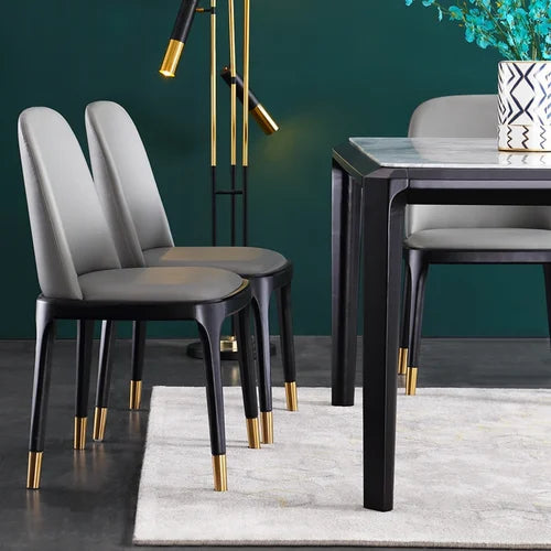 Attractive Upholstered Gray Dining Table Chair